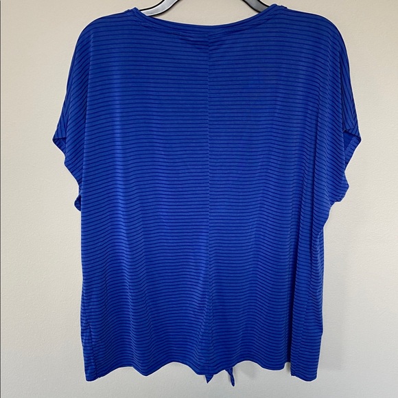 Apt. 9 Blue Striped Front Knot Top - Picture 5 of 6